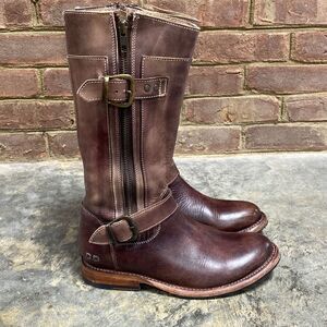 Bed Stu GoGo Moto Teak Driftwood Boot Size 6.5